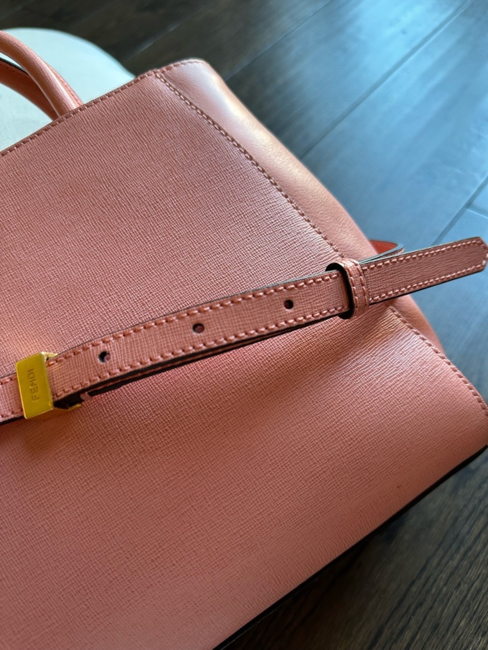 FENDI Pink Leather Petite Sac 2jours Elite Tote Bag - Picture 6 of 16